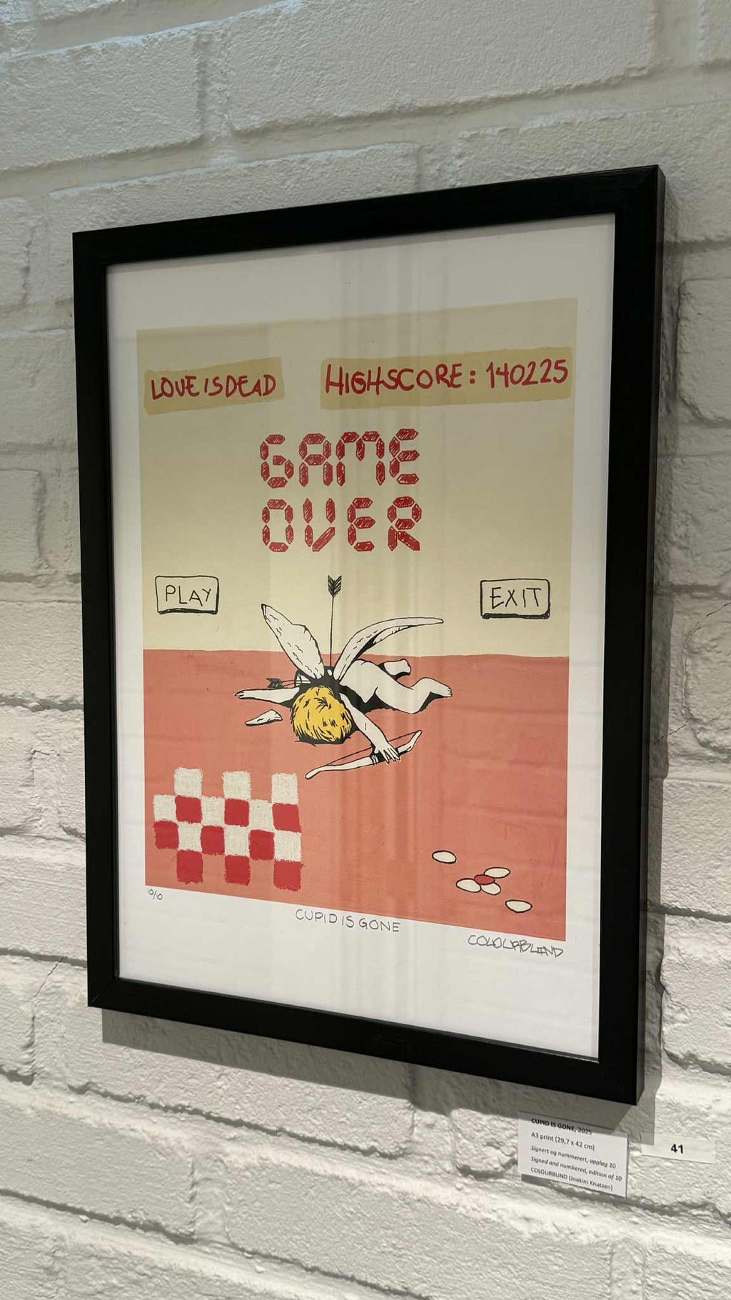 CUPID IS GONE – A3 Signed Print