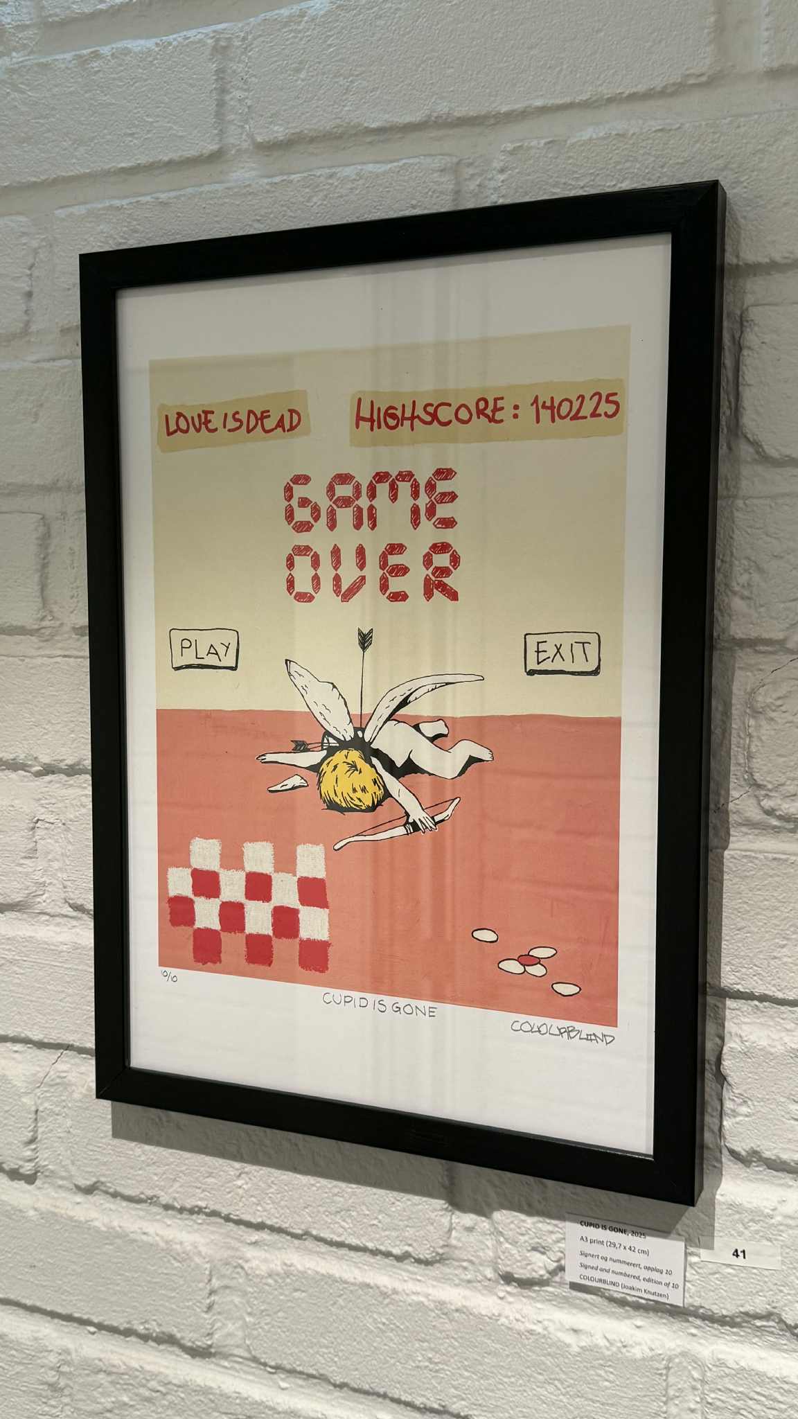 CUPID IS GONE – A3 Signed Print